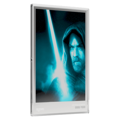 1/2 oz Star Wars: Obi Wan Kenobi Foil and Lightsaber Shaped Silver Coin Set | Agoro by New Zealand Mint