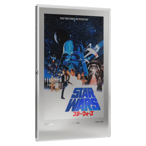 20 gram Star Wars: A New Hope Japanese Movie Poster Colourized Silver Foil | Agoro by New Zealand Mint