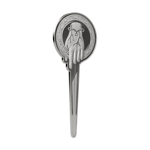1/3 oz Game of Thrones: Hand of the King Pin Shaped Proof Silver Coin | Agoro by New Zealand Mint