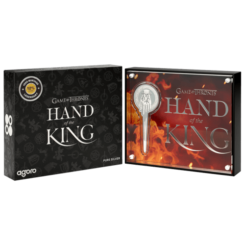 1/3 oz Game of Thrones: Hand of the King Pin Shaped Proof Silver Coin | Agoro by New Zealand Mint