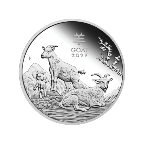 1/2 oz 2027 Lunar Year of the Goat Proof Silver Coin | Perth Mint