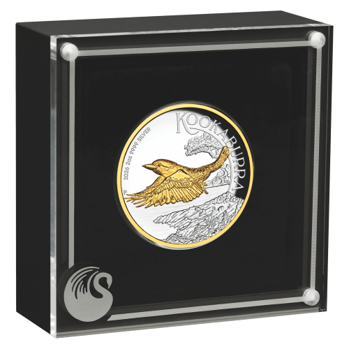 2 oz 2026 Australian Kookaburra High Relief Gilded Proof Silver Coin | Perth Mint