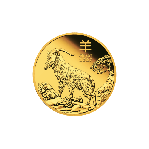 1/4 oz 2027 Lunar Year of the Goat Proof Gold Coin | Perth Mint