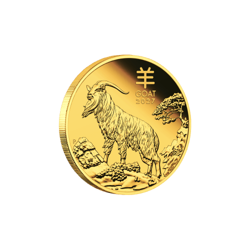 1/4 oz 2027 Lunar Year of the Goat Proof Gold Coin | Perth Mint