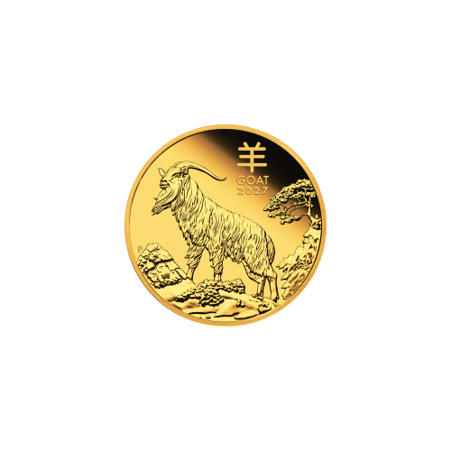 1/10 oz 2027 Lunar Year of the Goat Proof Gold Coin | Perth Mint