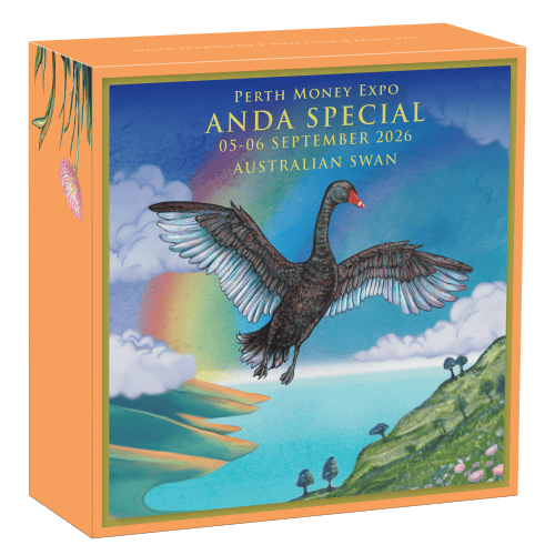 1 oz 2026 Perth Money Expo ANDA Special: Australian Swan Colourized Silver Coin | Perth Mint
