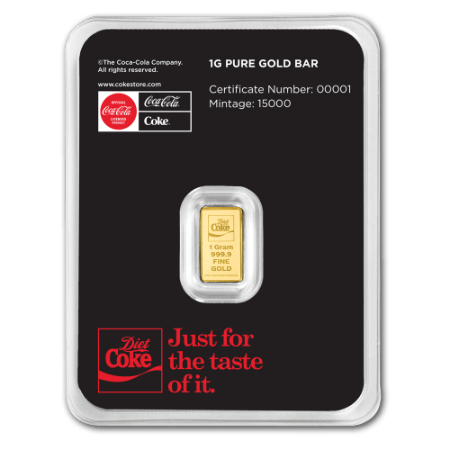 1 gram Diet Coke Proof Gold Bar | PAMP Suisse