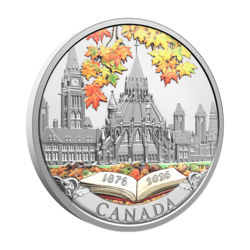 1 oz 2026 150th Anniversary of the Library of Parliament Colourized Proof Silver Coin | Royal Canadian Mint