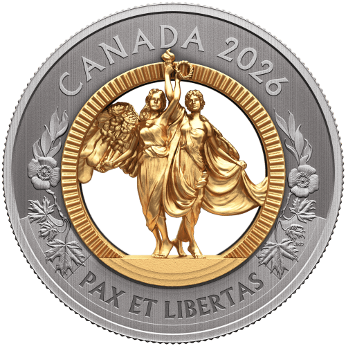 2026 Allegories of Peace and Freedom Antiqued Silver Coin | Royal Canadian Mint