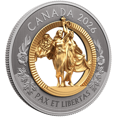 2026 Allegories of Peace and Freedom Antiqued Silver Coin | Royal Canadian Mint