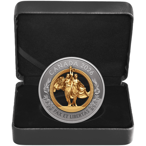 2026 Allegories of Peace and Freedom Antiqued Silver Coin | Royal Canadian Mint