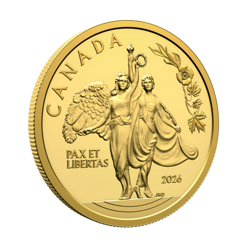 1 oz 2026 Allegories of Peace and Freedom Proof Gold Coin | Royal Canadian Mint
