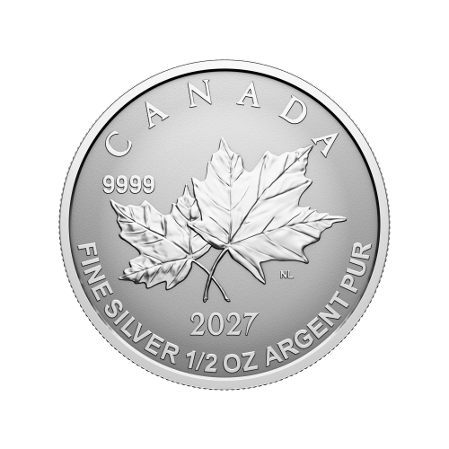 Set of 5 x 2027 Autumn Leaves Colourized Reverse Proof Fractional Silver Coins | Royal Canadian Mint