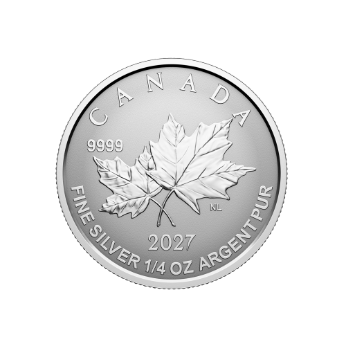 Set of 5 x 2027 Autumn Leaves Colourized Reverse Proof Fractional Silver Coins | Royal Canadian Mint