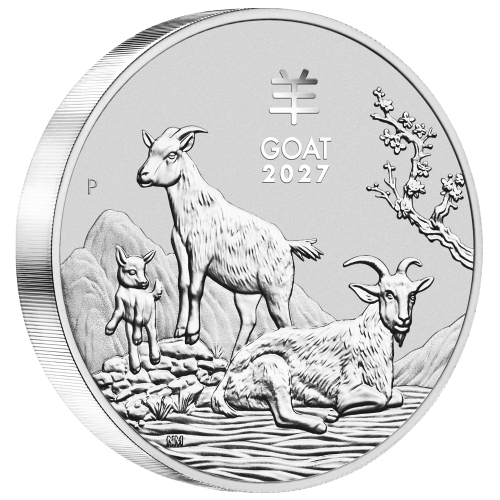 5 oz 2027 Lunar Year of the Goat Silver Coin | Perth Mint