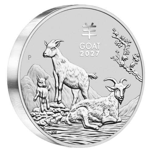 2 oz 2027 Lunar Year of the Goat Silver Coin | Perth Mint