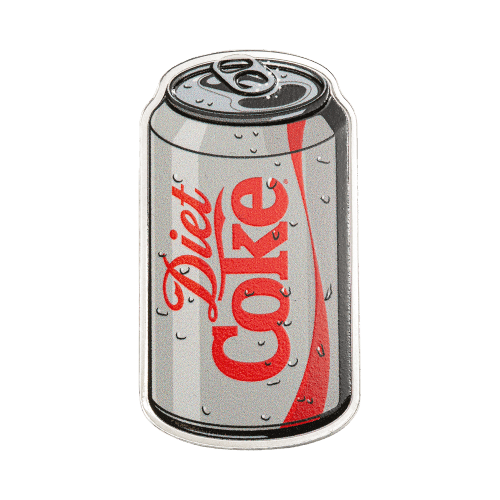 1 oz 2026 Diet Coke Can Shaped Colourized Proof Silver Coin | PAMP Suisse
