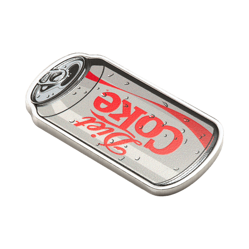 1 oz 2026 Diet Coke Can Shaped Colourized Proof Silver Coin | PAMP Suisse