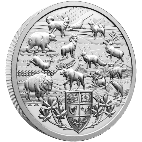 5 kilo 2026 Heraldic Landscape: Animals of Canada Proof Silver Coin | Royal Canadian Mint