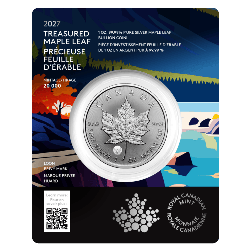 1 oz 2027 Treasured Maple Leaf: Loon Privy Mark Silver Coin | Royal Canadian Mint