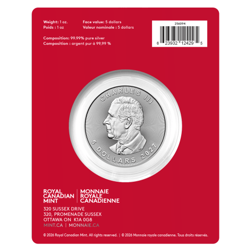 1 oz 2027 Treasured Maple Leaf: Lunar Year of the Goat Privy Mark Silver Coin | Royal Canadian Mint