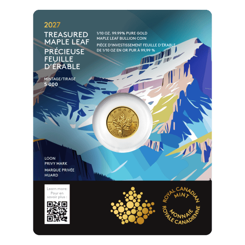 1/10 oz 2027 Treasured Maple Leaf: Loon Privy Mark Gold Coin | Royal Canadian Mint