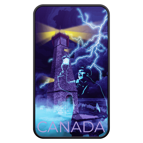 1 oz 2026 Haunted Canada: Gibraltar Point Lighthouse Black Light Technology Colourized Rectangular Proof Silver Coin | Royal Canadian Mint