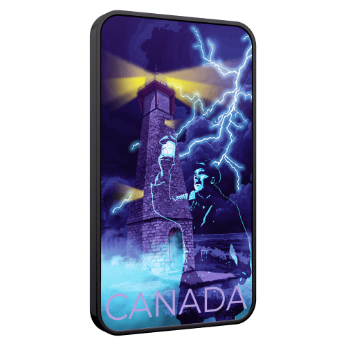 1 oz 2026 Haunted Canada: Gibraltar Point Lighthouse Black Light Technology Colourized Rectangular Proof Silver Coin | Royal Canadian Mint