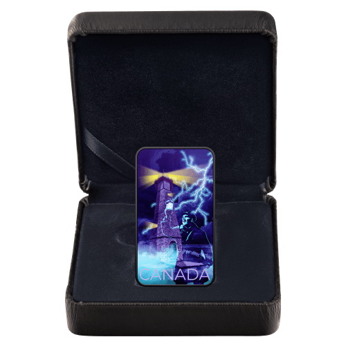 1 oz 2026 Haunted Canada: Gibraltar Point Lighthouse Black Light Technology Colourized Rectangular Proof Silver Coin | Royal Canadian Mint