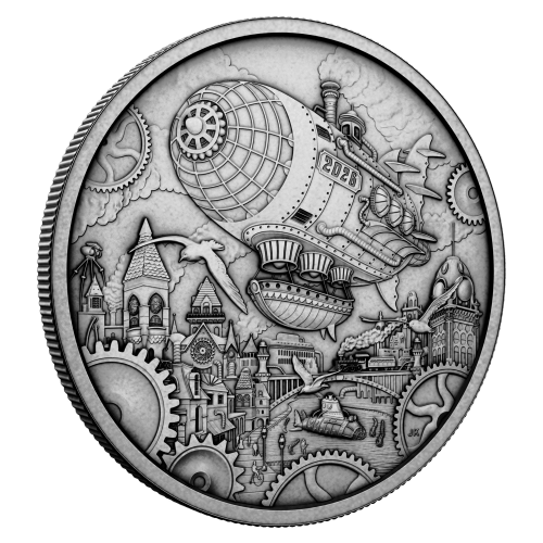 3 oz 2026 A Whimsical Tale: Blimp Antiqued Silver Coin | Royal Canadian Mint