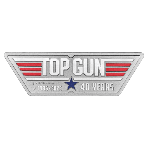 1 oz 2026 40 Years of Top Gun Colourized Shaped Silver Coin | Perth Mint
