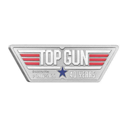 1 oz 2026 40 Years of Top Gun Colourized Shaped Silver Coin | Perth Mint