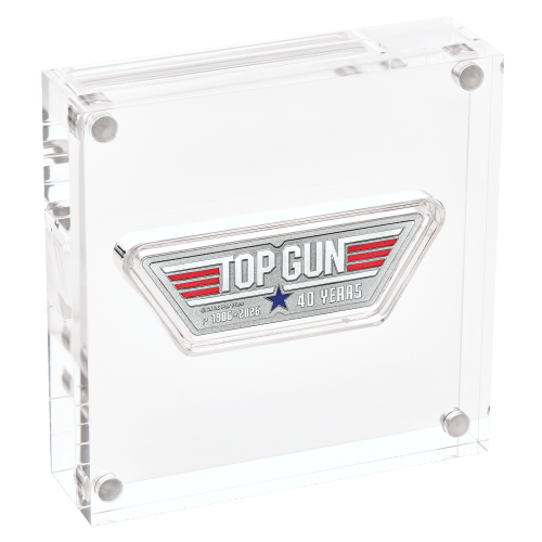 1 oz 2026 40 Years of Top Gun Colourized Shaped Silver Coin | Perth Mint