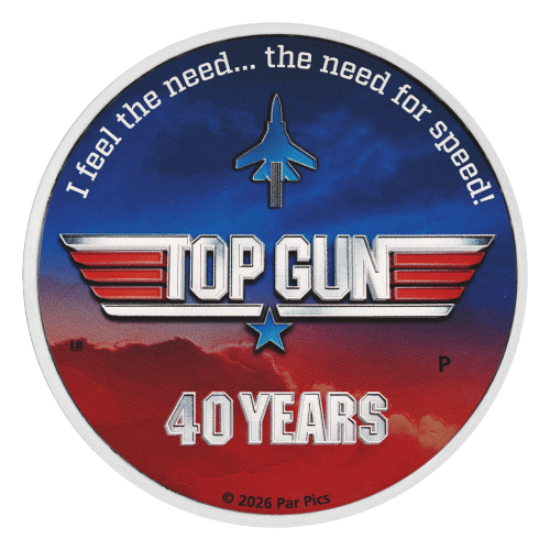 1 oz 2026 40 Years of Top Gun Colourized Silver Coin | Perth Mint