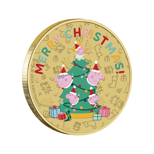 $1 2026 Peppa Pig Merry Christmas Collector Coin in Card | Perth Mint