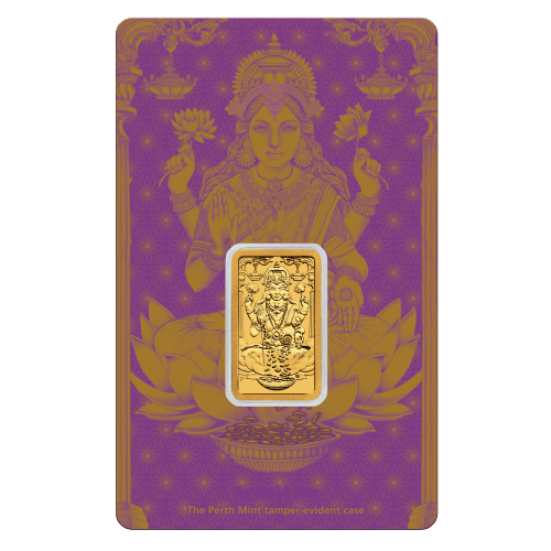 5 gram Celebrate Diwali Lakshmi Gold Bar | Perth Mint