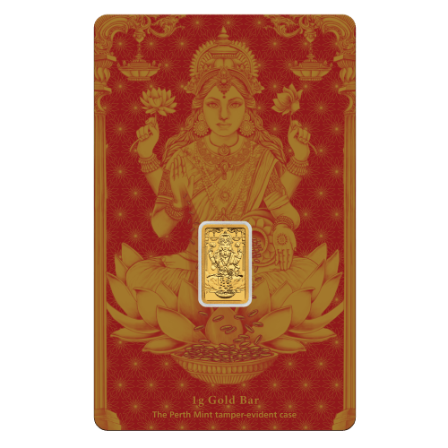 1 gram Celebrate Diwali Lakshmi Gold Bar | Perth Mint