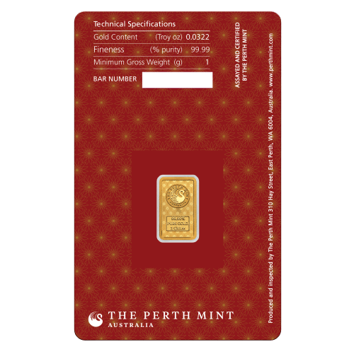 1 gram Celebrate Diwali Lakshmi Gold Bar | Perth Mint