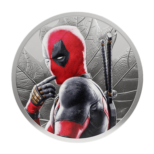 Pièce 1 once d'argent Agoro Deadpool épreuve mate colorisée 2026 | Monnaie royale canadienne
