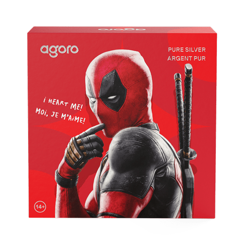 Pièce 1 once d'argent Agoro Deadpool épreuve mate colorisée 2026 | Monnaie royale canadienne