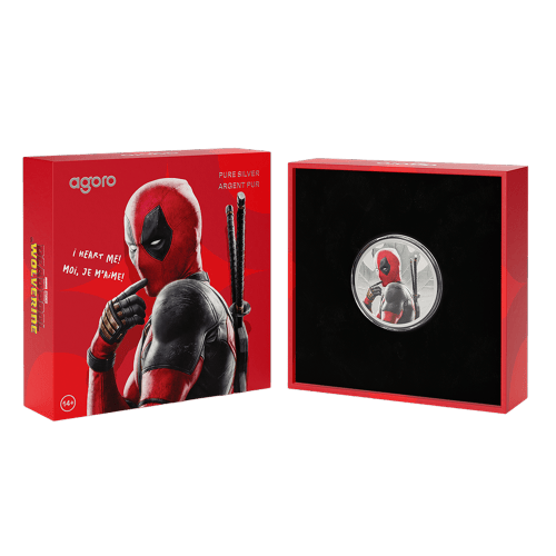 Pièce 1 once d'argent Agoro Deadpool épreuve mate colorisée 2026 | Monnaie royale canadienne