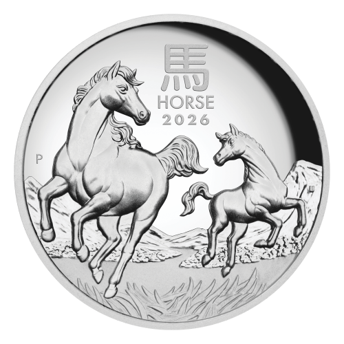 1 oz 2026 Lunar Year of the Horse High Relief Proof Silver Coin | Perth Mint