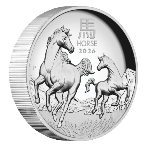 1 oz 2026 Lunar Year of the Horse High Relief Proof Silver Coin | Perth Mint