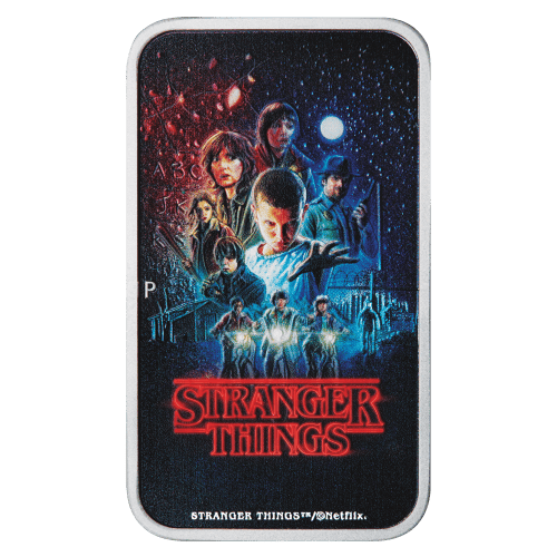 1 oz 2026 Stranger Things: Season 1 Colourized Rectangular Silver Coin | Perth Mint