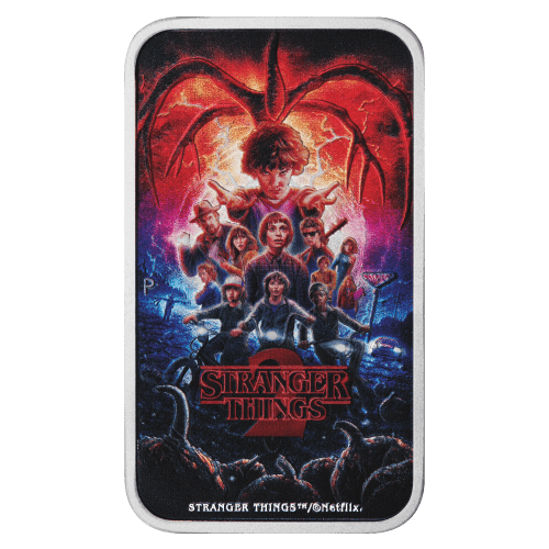 1 oz 2026 Stranger Things: Season 2 Colourized Rectangular Silver Coin | Perth Mint