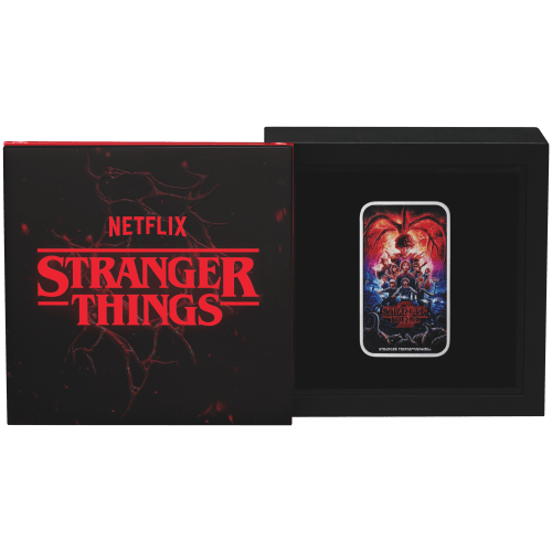 1 oz 2026 Stranger Things: Season 2 Colourized Rectangular Silver Coin | Perth Mint