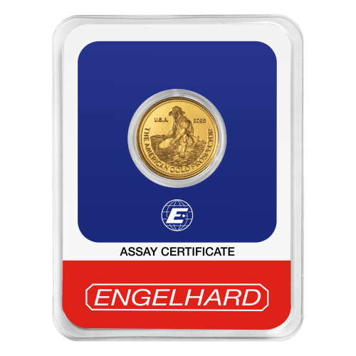 1/10 oz 2025 Engelhard Prospector Proof Gold Round | PAMP Suisse