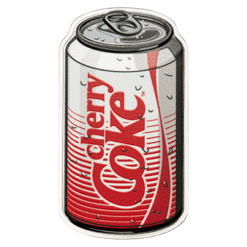 邦楽 The Cherry Cokes 25th Anniversary 1 oz 2025 40th Anniversary Cherry Coke Colourized Can Shaped