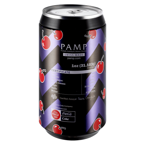 1 oz 2025 40th Anniversary Cherry Coke Colourized Can Shaped