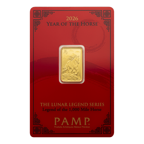 5 gram 2026 Lunar Year of the Horse Gold Bar | PAMP Suisse